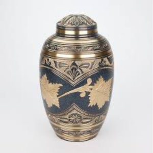 Popular White Enamel Cremation Urn Engrave Floral Bend Adult Urns American Style Medium Size Cremation Urns Wholesale Price - Product Image 2