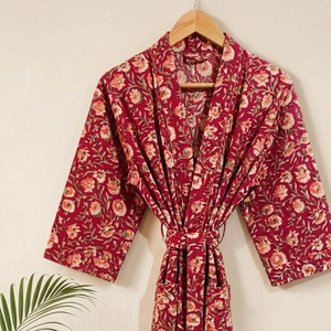 Wholesale Cotton Kimono Long Printed <b>Robe</b> Unisex Clothing Gift for Him Bridesmaid Gown <b>Women</b> Boho Kimono <b>Robe</b> Cotton Kimono - Product Image 1