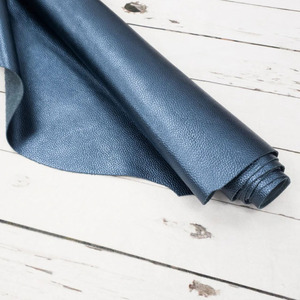 Natural Pebble Grain Blue <b>Leather</b> Material For Designing Custom Purses Wallets Watchbands And Book Binding Goods - Product Image 6