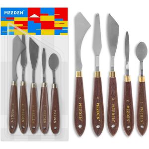 Set di 5 Spatole Versatili in Acciaio Inossidabile, Coltelli a Paletta, Accessori per Pittura a Olio, Raschietti per Miscelare Colori - Product Image 1