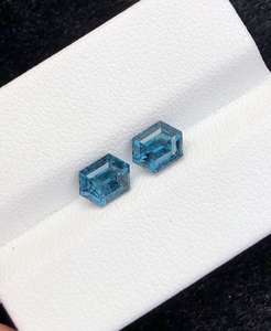 Turmalina Azul Natural en Forma de Hexágono, Gema Facetada de Afganistán, Perfecta para Diseño de Joyería - Product Image 6