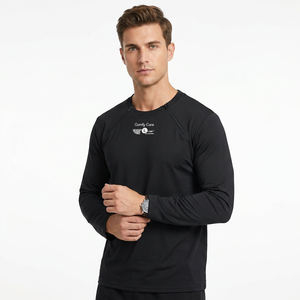 Camisetas Deportivas Personalizadas de Manga Larga, Corte Regular, de Algodón, con Aislamiento Térmico para Hombre - Product Image 1