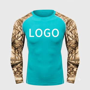 เสื้อรัดรูปแขนยาวสำหรับผู้ชาย พิมพ์ลายด้วยความร้อน เป็นมิตรกับสิ่งแวดล้อม ระบายอากาศได้ดี แห้งเร็ว ผลิตจากโพลีเอสเตอร์ กระชับพอดีตัว - Product Image 4