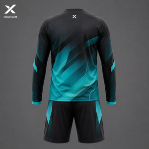 X Men Soccer Jersey Set Long Sleeve Crew Neck Sublimated Polyester Quick Dry <b>Athletic</b> Wear OEM/ODM - Product Image 2