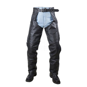Classic Style Premium Leather <b>Chaps</b> Lightweight Button Fly Adjustable Durable <b>Waterproof</b> Western Outdoor Apparel Wholesale - Product Image 1