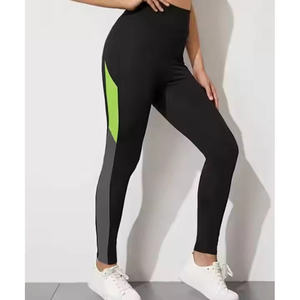 High Quality Seamless Women's Yoga Leggings ODM Supply Hot Sale Plus Size XL Solid Color <b>Tummy</b> <b>Control</b> Print Seamed Legging - Product Image 3