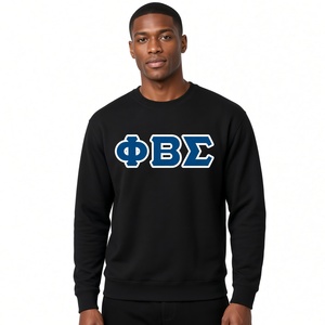 Sudadera Azul Rey con Cuello Redondo y Estampado de Letras Griegas con Contorno Blanco, Manga Larga, Estilo Casual para Fraternidad Phi Beta Sigma - Product Image 1