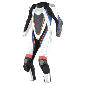 Men's Full Sleeve Motorcycle Racing <b>Suit</b> White Black Blue <b>Red</b> Color Blocked Breathable All Seasons - Product Image 3