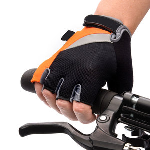 Padded Palm Half Finger Cycling Gloves Hook And Loop Closure Moisture Wicking Flexible Fit Custom Design Training Cycling Gloves - Product Image 6