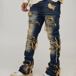 Jeans déchirés en gros, jeans délavés, jeans décontractés, jeans urbains, fournisseur de marques personnalisées, marché américain - Product Image 6