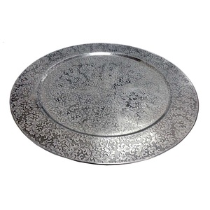 Service de table Thali en laiton gravé argenté Royal, 8 pièces, ensemble de vaisselle en laiton argenté gravé, service de table royal, Thali de luxe - Product Image 5