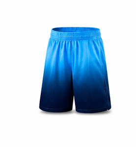 Shorts de sport gris et noir unis pour hommes, séchage rapide, respirants, taille élastique, en tissu peigné, pour l'entraînement et le sport - Product Image 3