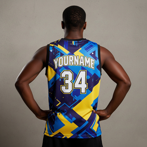 Camiseta de Baloncesto Sublimada de Malla Transpirable Antibacteriana de Alta Calidad 100% Poliéster con Diseño de Logotipo y Nombre de Equipo Personalizado - Product Image 4
