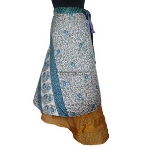 New Women Reversible Vintage Silk Magic <b>Wrap</b> <b>Skirt</b> Reversible Vintage Silk Magic 38 Inch Women Hobo <b>Wrap</b> <b>Skirt</b> Halter Women - Product Image 4