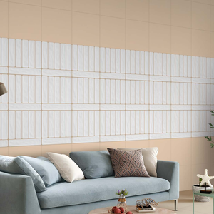Premium Carved Texture Glazed Porcelain <b>Wall</b> Tiles 300x300 | Durable Commercial Grade <b>Wall</b> Decor for Office & Apartment Lobbies - Product Image 1