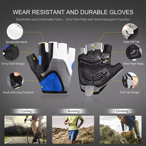 Best Selling Racing Half Finger Cycling Gloves Non Slip UV Protection Breathable Cycling Gloves With <b>Hook</b> And Loop Fastener - Product Image 4