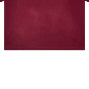 Camiseta de Hombre, Color Borgoña, Manga Corta, Cuello Redondo, Corte Holgado, 100% Algodón, Antiarrugas, 320g, Estilo Casual, Color Sólido, Tejido Jersey - Product Image 5