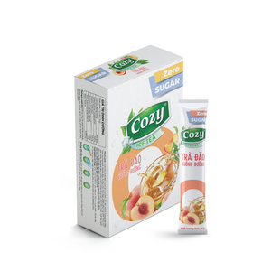 Produits très demandés : Poudre de thé à la pêche sans sucre, saveurs personnalisées, thé énergétique, 10 à 18 bâtonnets par boîte, emballage de thé personnalisé - Product Image 1