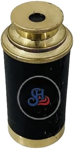 Télescope nautique en laiton de 6 pouces, télescope de poche antique en cuir noir pour la décoration de la maison - Product Image 4