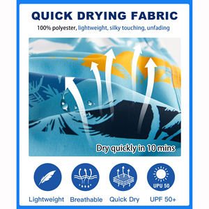 Shorts de Playa para Hombre con Protección UPF 50+, Diseño de Color Sólido, Elegantes y a la Moda, para la Playa, la Piscina o el Mar - Product Image 5