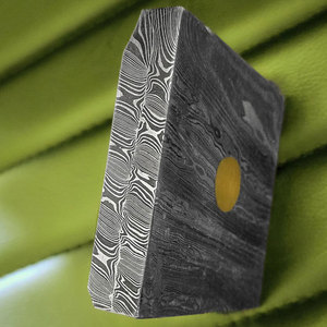 Cendrier de luxe en acier Damas, fait main, artistique, en métal, pour cigares, cigarettes, décoration - Product Image 6