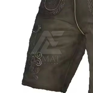 Pantalones Cortos de Cuero Estilo Alemán Hechos a Mano para Hombre con Diseños Bordados Clásicos 2026 - Product Image 5