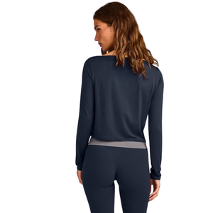 T-shirt décontracté à col bateau et manches longues pour femme – Vêtement confortable et doux pour le quotidien – Fournisseur en gros - Product Image 2
