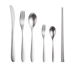 ชุดช้อนส้อมมีดรับประทานอาหารสไตล์ร่วมสมัย ชุดช้อนส้อมสแตนเลสคุณภาพพรีเมียม สำหรับร้านอาหาร ห้องครัว บ้าน งานเลี้ยง และการจัดโต๊ะอาหาร - Product Image 1