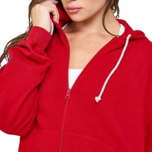 <b>Womens</b> Zipper Front Hoodie <b>Jacket</b> Soft <b>Fleece</b> Casual Sweatshirt Oversized Loose Fit Long Sleeve <b>Warm</b> Tops for Autumn Winter - Product Image 3