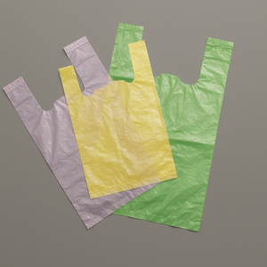 Bolsas de Nailon Multicolores, Bolsas de Plástico Tipo Camiseta con Asa, Bolsas de Compra Desechables para Uso Comercial y Minorista - Product Image 6