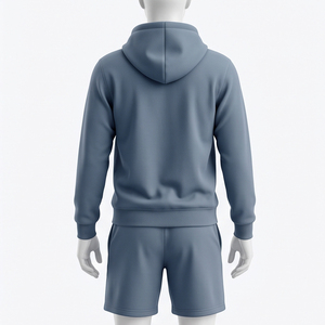 Conjunto Deportivo de Verano con Capucha, Personalizable, Unisex, Transpirable, de Peso Medio, Ecológico, Tallas Grandes, Absorbente de Sudor, Dos Piezas, Casual - Product Image 2