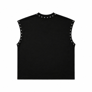 เสื้อยืดแขนกุดลายกราฟิกผู้ชายสไตล์วินเทจ สตรีทแวร์ ลายรถยนต์ UFO ประดับหมุด เสื้อทรงเข้ารูป ผู้ผลิตเสื้อผ้าแฟชั่น OEM - Product Image 2