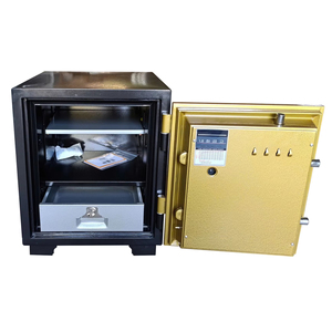 Caja fuerte electrónica digital moderna Hoshang HS-61E, ignífuga, color dorado de lujo. - Product Image 3