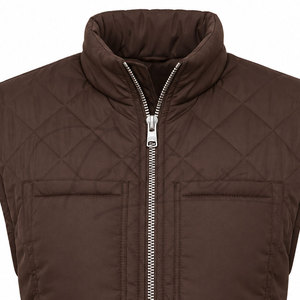 Veste matelassée courte sans manches légère et imperméable coupe-vent à col montant zippé pour femme – Grande Vente - Product Image 6