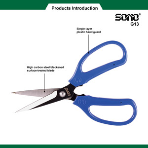 Tijeras de Corte Recto Sónico SONO G13 con Mango de Plástico Azul, Grado Industrial, para Diestros, Herramientas para Cortar Papel - Product Image 2
