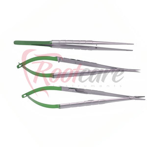 Kit de micro-agrandisseurs, ciseaux et pinces Castroviejo pour soins chirurgicaux, avec 3 poignées confortables - Product Image 4