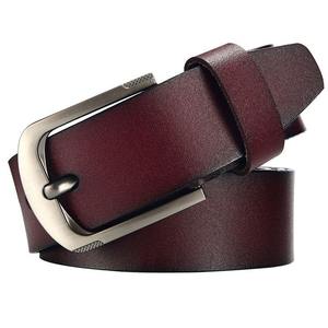 Nuevo Cinturón Casual de Cuero para Hombre, 100% Piel de Vacuno Genuina, Hebilla Cuadrada, Longitud Personalizable, Cómodo, Transpirable, con Letras de Lujo - Product Image 1