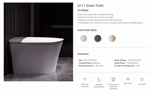 WC intelligent à poser au sol avec un pouvoir de chasse d'eau puissant - Product Image 5