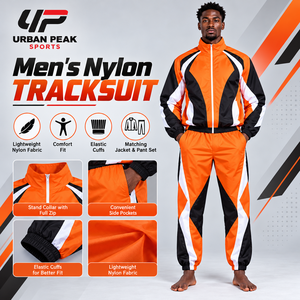 Survêtement homme de qualité supérieure, tissu nylon durable, coupe confortable pour l'entraînement, la course, le fitness et les tenues décontractées. - Product Image 6