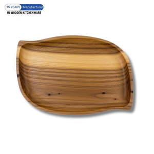 Oval Wooden Serving <b>Tray</b> Handmade For Kitchen Tableware Storage Holder - Product Image 5