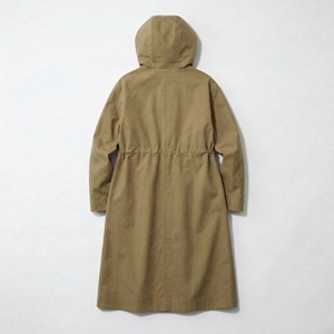 Abrigo largo con capucha color caqui |   Chaqueta Impermeable Tipo Trench con Botones |   Impermeable Extra Grande Estilo Urbano |   Fabricante OEM Personalizado - Product Image 2