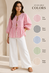 Blusa de Otoño, Nueva, Estilo Vintage, Informal, para Mujer, Combinable con Todo, con Cordones, Manga Larga, de Poliéster Liso Teñido - Product Image 3