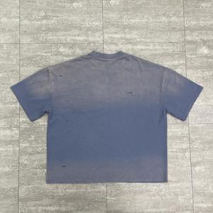 Camiseta Personalizada 100% Algodón con Estampado Serigrafiado, Corte Holgado y Extra Grande, Lavado Ácido, Efecto Desteñido por el Sol para Hombre - Product Image 3