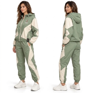 <b>Women</b> <b>Windbreaker</b> Tracksuit Custom Athletic Jacket Trousers Set Quick Dry Polyester Material Lightweight Comfortable Fit Running - Product Image 5