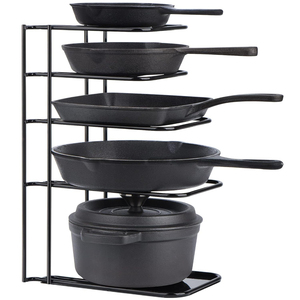 Organizador de ollas y sartenes de 5 niveles para sartenes de hierro fundido, solución de almacenamiento para gabinetes de cocina de acero de primera calidad, precio de fábrica - Product Image 2
