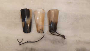 Agate polie Buffle Plat Chausse-pied 12 cm de Long Naturel Petit Ox Style Animal Artisanat Artisanal - Product Image 5