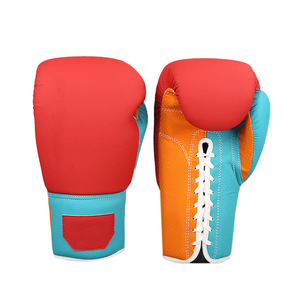 Premium Quality Custom Logo <b>Heat</b> Printed Breathable High Quality Cowhide Leather Boxing Gloves New Design MMA Gloves Outdoor - Product Image 2