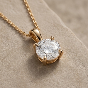Pendentif Solitaire Classique Tendance 6mm en Diamant Rond Intemporel Nouveau Design Simple à 4 Griffes Breloque Charme Synthétique CVDHPHT Bijou Quotidien - Product Image 3