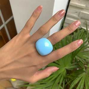 แหวนค็อกเทลอะคริลิกเรซิ่นทรงวงรีทันสมัยสำหรับทุกเพศสวมใส่ได้ทุกวันไม่มีการชุบ - Product Image 4