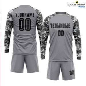 Ensemble d'uniformes de football personnalisables, col rond, impression numérique, 100% polyester, séchage rapide, manches courtes, unisexe, adulte, toutes saisons, OEM - Product Image 3